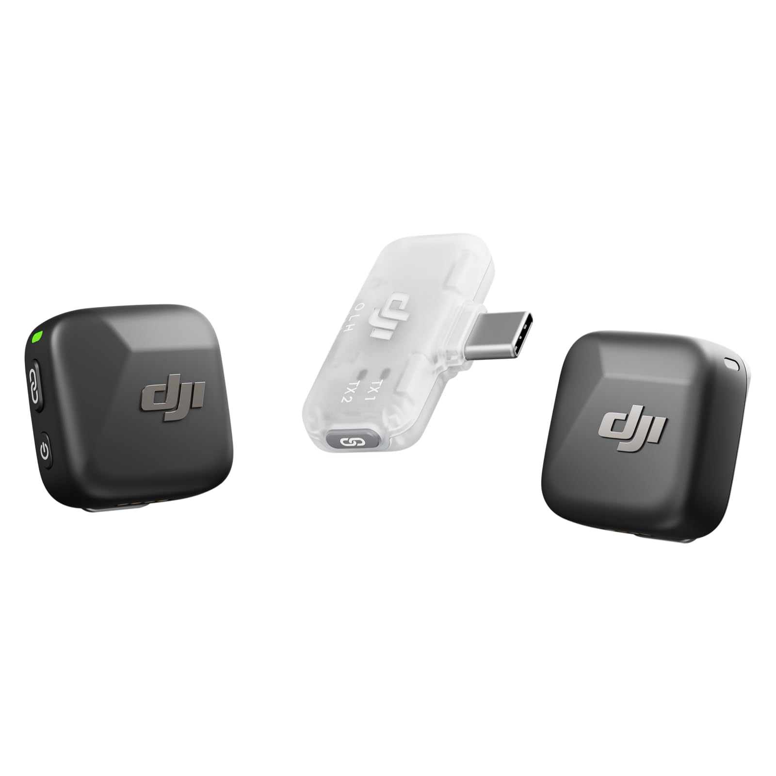 DJI Mic Mini (2 TX + 1 Mobile RX), Ultralight, Active Noise Cancelling