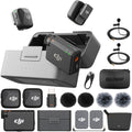 DJI Mic Mini (2 TX + 1 RX + Charging Case) Wireless Lavalier Microphone, Ultralight, Noise Cancelling, Up to 48-Hour Battery Life Bundle with 2 x Deco Gear Lapel Microphone and 5" EVA Case