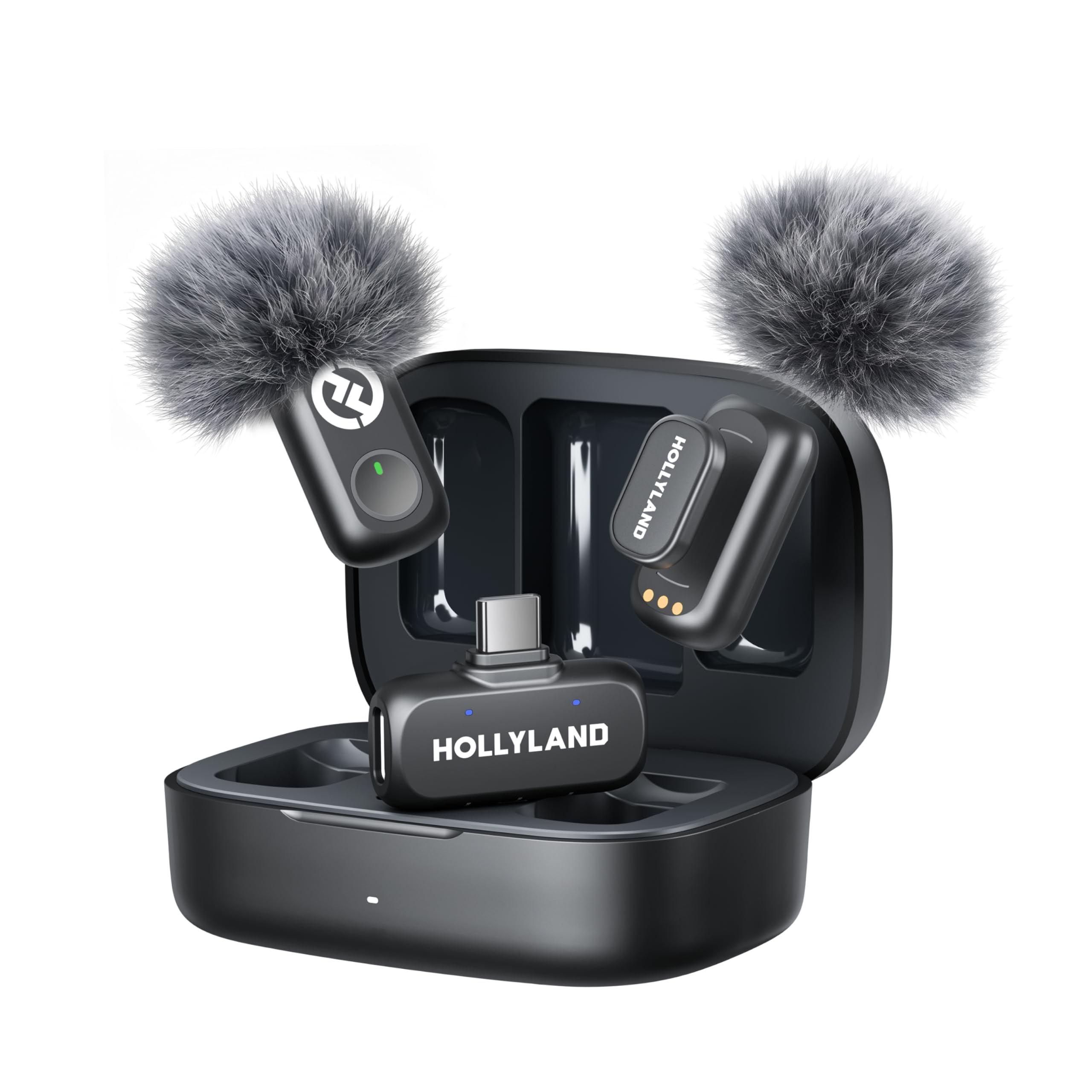 Hollyland Lark A1 (2TX+USB-C RX+Charging Case) Wireless Magnetic Microphone